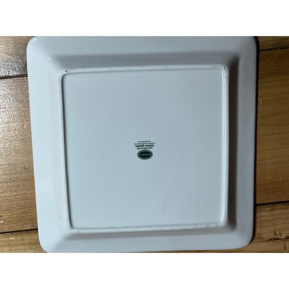 Portmeirion Botanic Gardens Square Dinner Plate 11" Clematis Florida Flower. - Picture 4 of 6